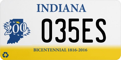 IN license plate 035ES