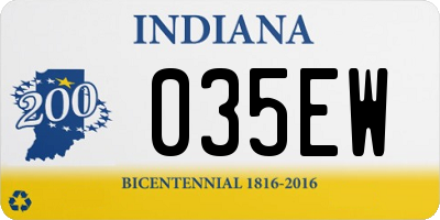 IN license plate 035EW