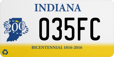 IN license plate 035FC