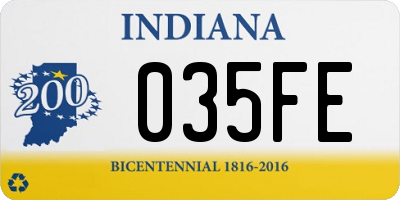 IN license plate 035FE