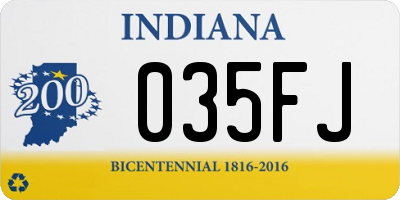 IN license plate 035FJ