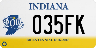 IN license plate 035FK