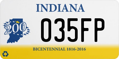 IN license plate 035FP