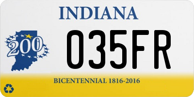 IN license plate 035FR