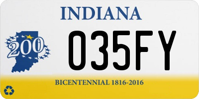 IN license plate 035FY