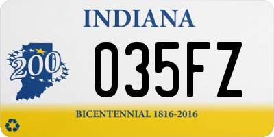 IN license plate 035FZ