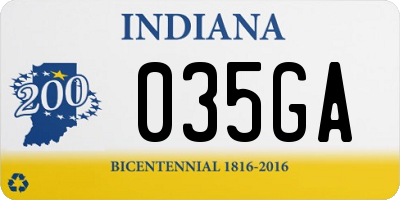 IN license plate 035GA