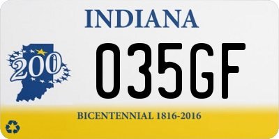 IN license plate 035GF