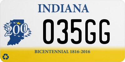 IN license plate 035GG