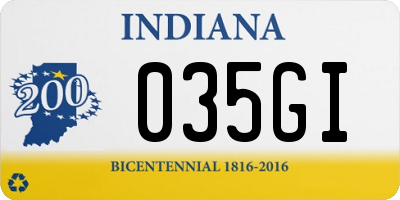 IN license plate 035GI