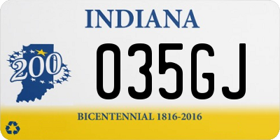 IN license plate 035GJ