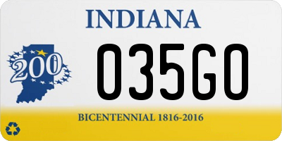 IN license plate 035GO