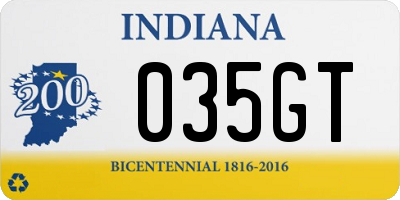 IN license plate 035GT