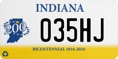 IN license plate 035HJ