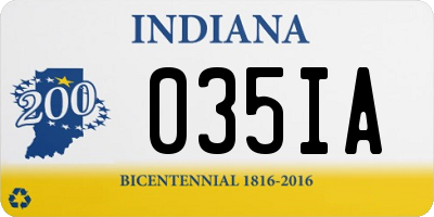 IN license plate 035IA
