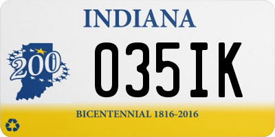 IN license plate 035IK