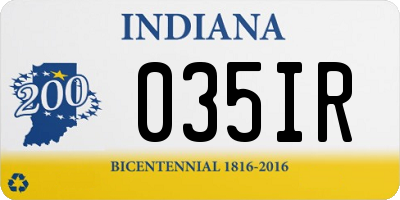 IN license plate 035IR