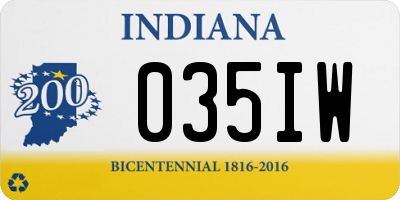 IN license plate 035IW