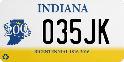 IN license plate 035JK