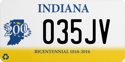 IN license plate 035JV