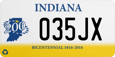 IN license plate 035JX