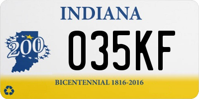 IN license plate 035KF