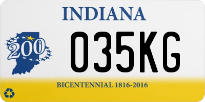 IN license plate 035KG