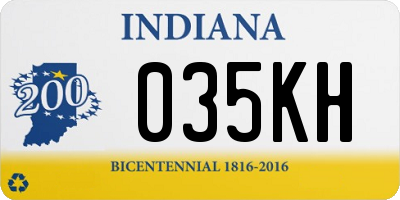 IN license plate 035KH