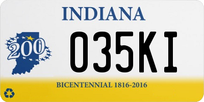 IN license plate 035KI