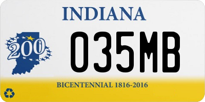 IN license plate 035MB