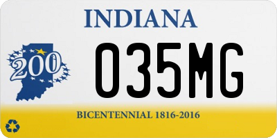 IN license plate 035MG