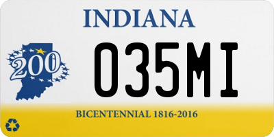 IN license plate 035MI