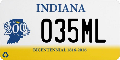 IN license plate 035ML