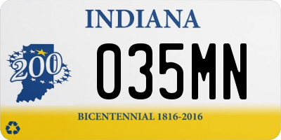 IN license plate 035MN