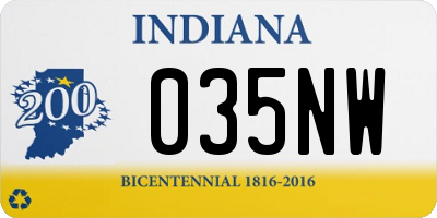 IN license plate 035NW