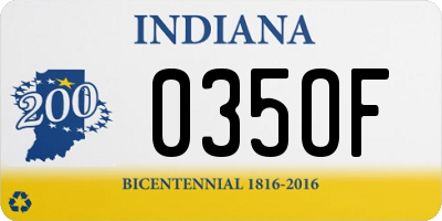 IN license plate 035OF