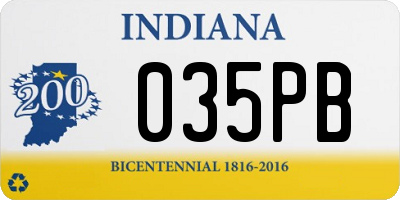 IN license plate 035PB