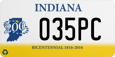 IN license plate 035PC