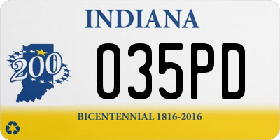 IN license plate 035PD