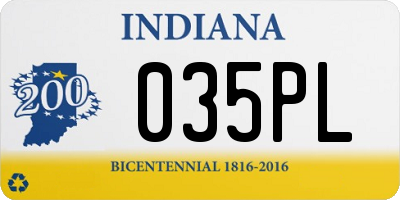 IN license plate 035PL