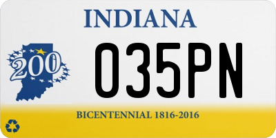 IN license plate 035PN