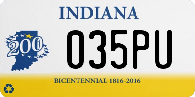 IN license plate 035PU