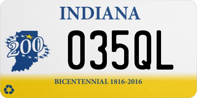 IN license plate 035QL