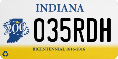 IN license plate 035RDH