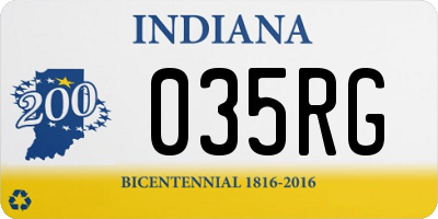 IN license plate 035RG