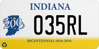 IN license plate 035RL