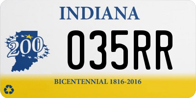 IN license plate 035RR