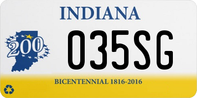 IN license plate 035SG