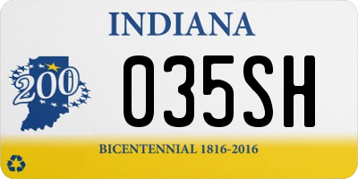 IN license plate 035SH