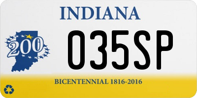 IN license plate 035SP